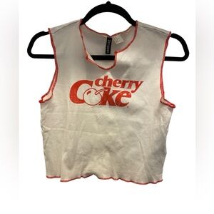 Cherry Coke Sleeveless Crop Top